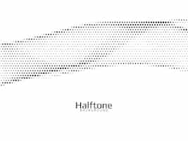 無料ベクター 抽象的な波スタイルハーフトーンの背景