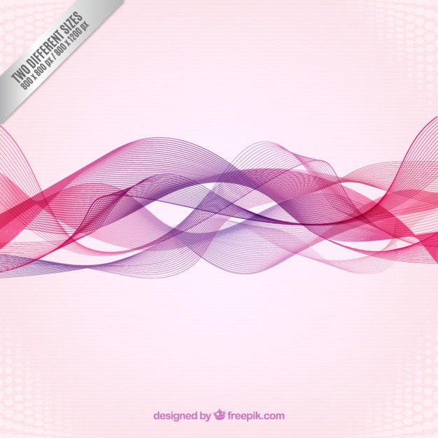 Abstract waves background in pink and purple tones