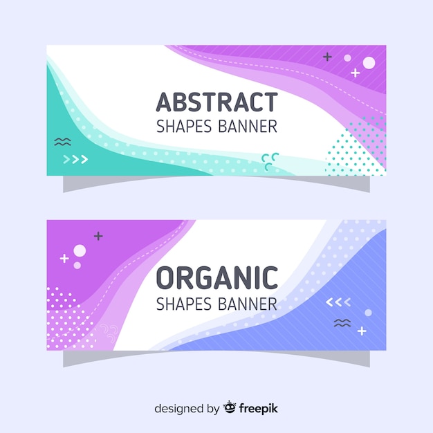 Free vector abstract waves banner