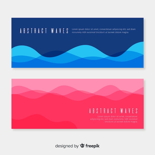 Abstract waves banners