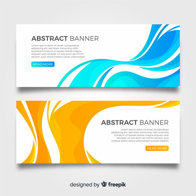 Abstract waves banners