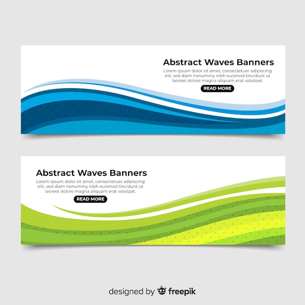 Free vector abstract waves banners