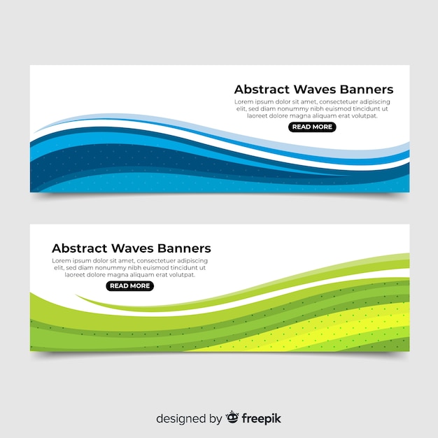 Abstract waves banners