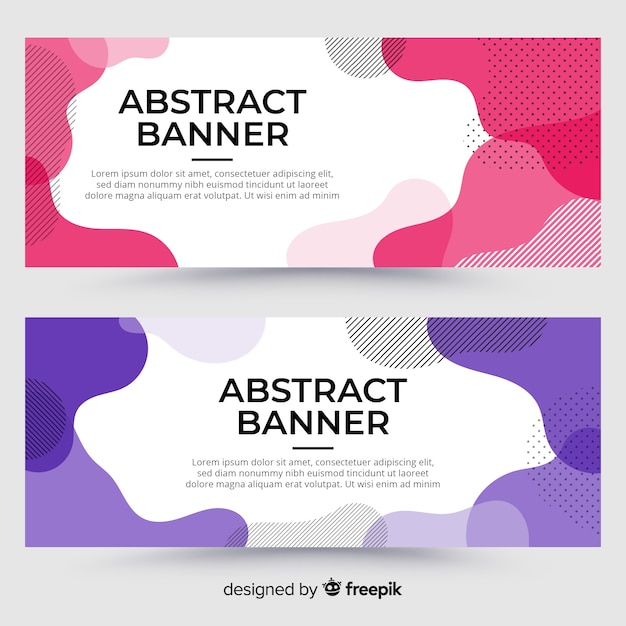 Abstract waves banners