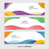 Free vector abstract waves banners