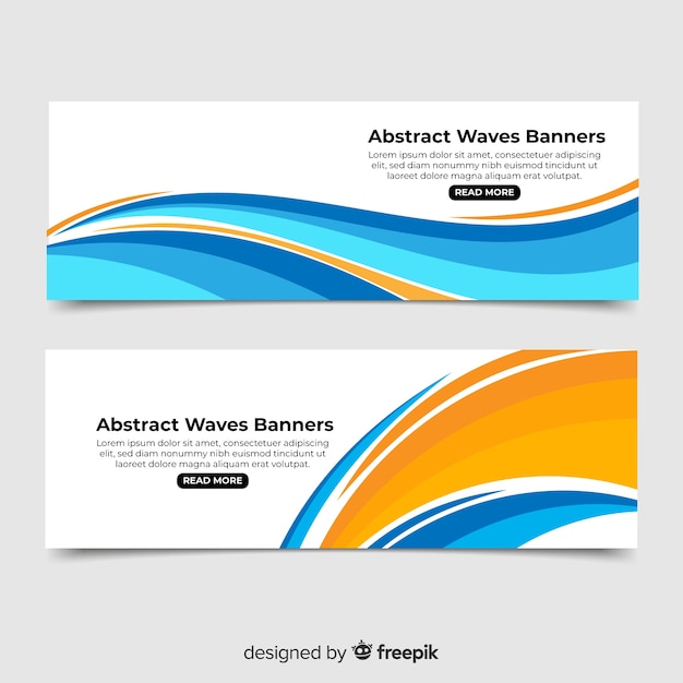 Free vector abstract waves banners