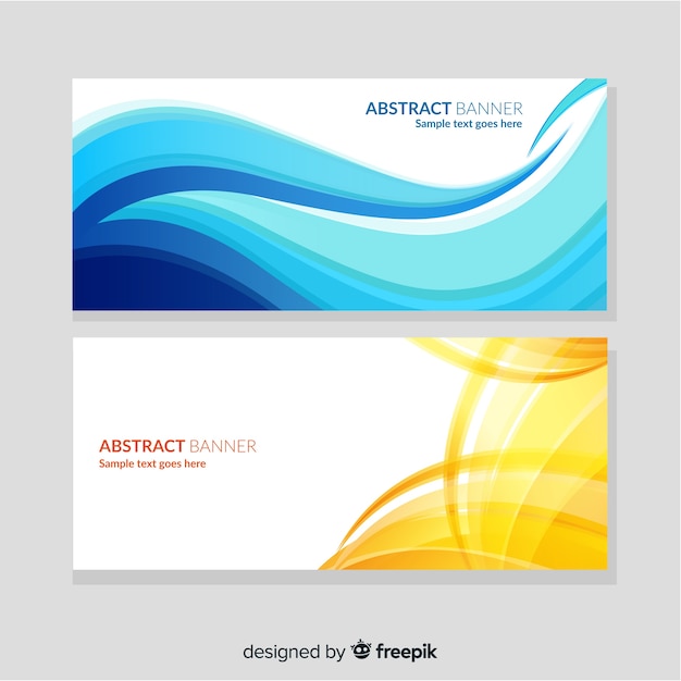 Free vector abstract waves banners