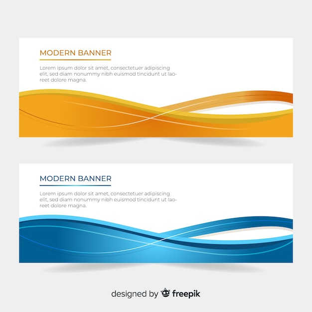 Free vector abstract waves banners