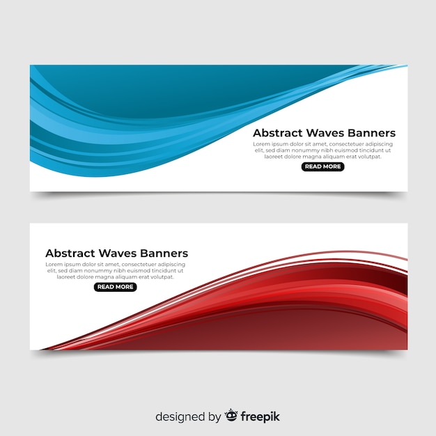 Abstract waves banners