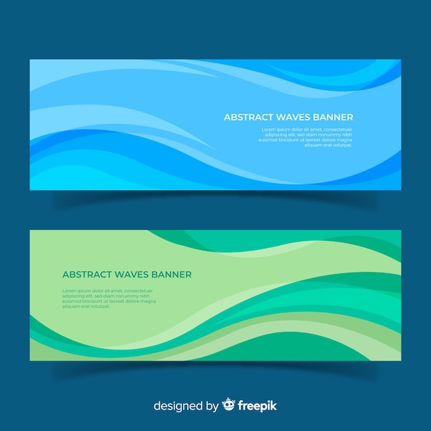 Abstract waves banners