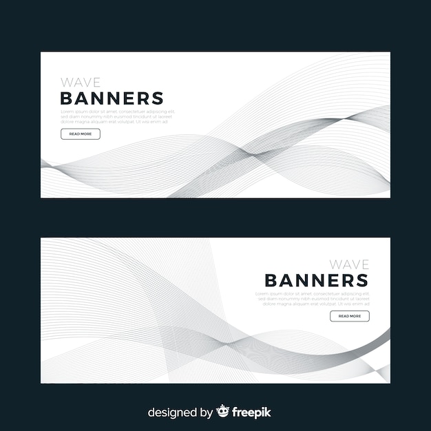 Free vector abstract waves banners