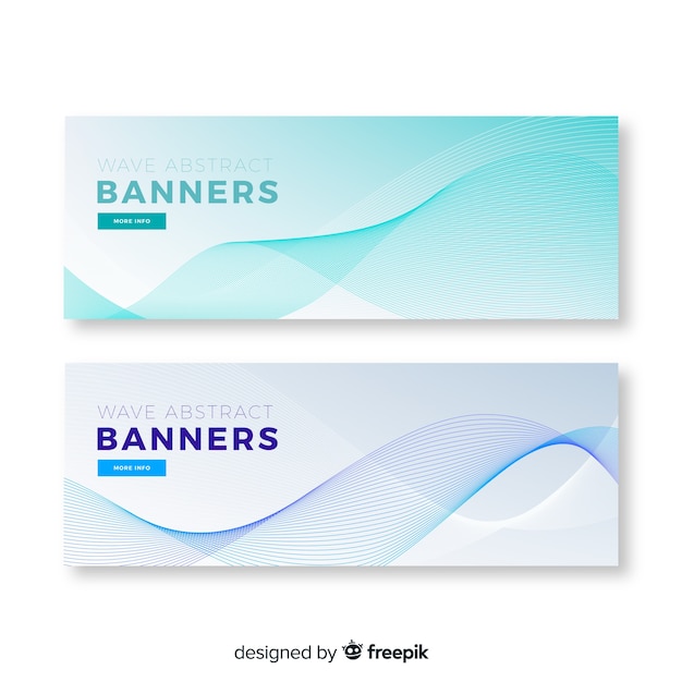 Abstract waves banners