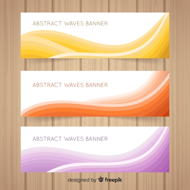 Free vector abstract waves banners