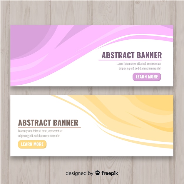 Abstract waves banners