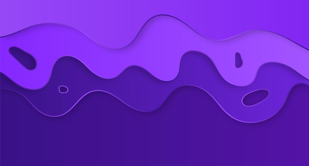 Free vector abstract waves paper cut background
