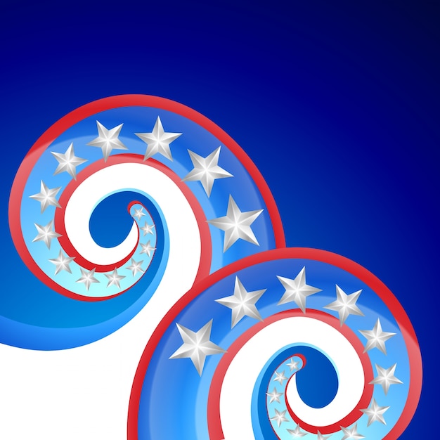 Free vector abstract wavy american flag