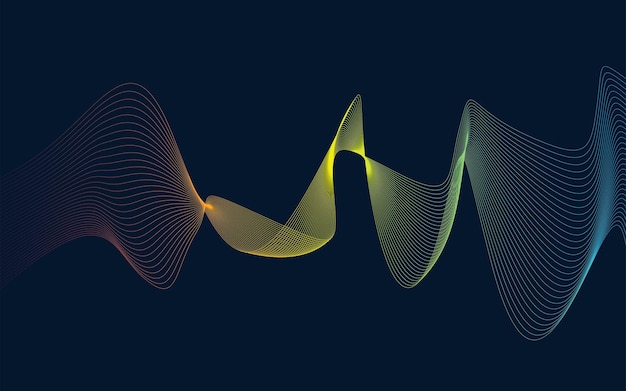 Free vector abstract wavy background modern design