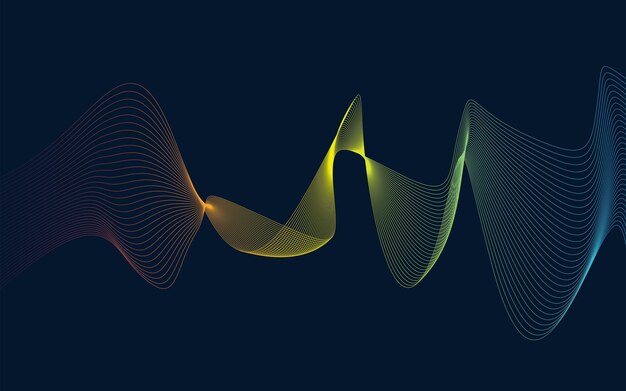 abstract wavy background modern design