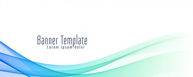 Abstract wavy banner stylish  template