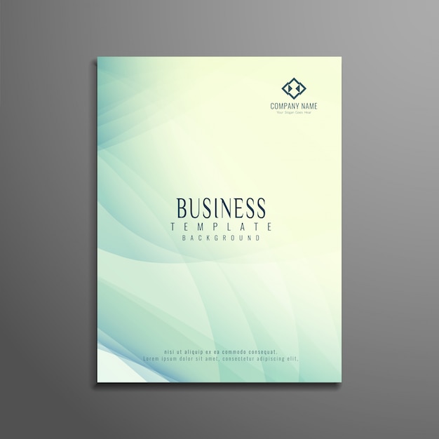 Abstract wavy business brochure design