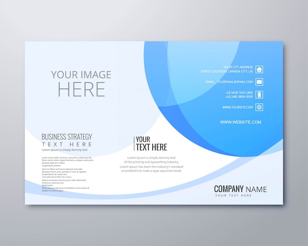 Abstract wavy business brochure template