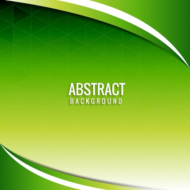 Free Abstract Wavy Green Background Vector