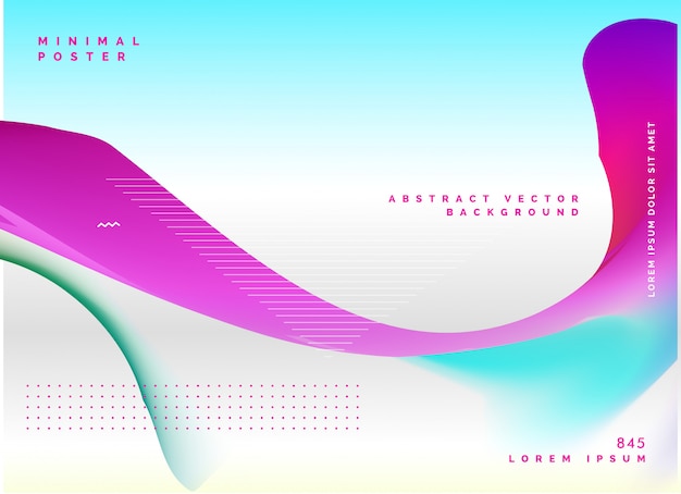 abstract wavy poster design background