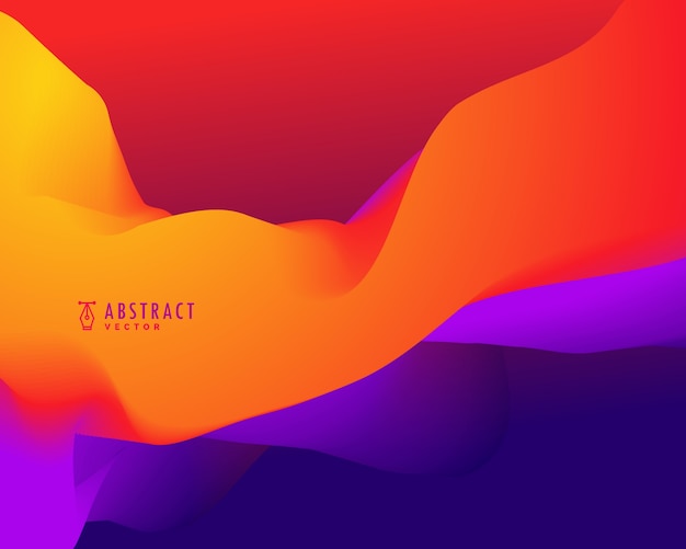 Abstract wavy shapes background