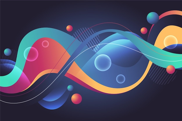 Abstract wavy shapes background