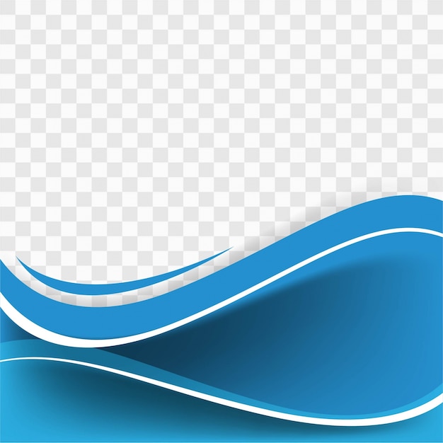 Abstract wavy shapes on transparent background