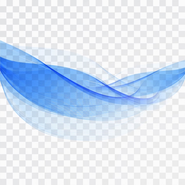 Free vector abstract wavy shapes with blue tones