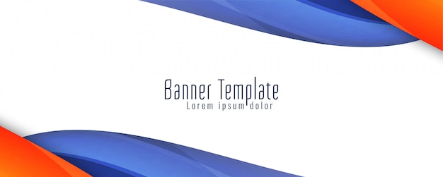 Abstract wavy stylish banner  template