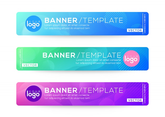 Abstract web banner design background or header templates. fluid gradient shapes composition with colorful bright colors