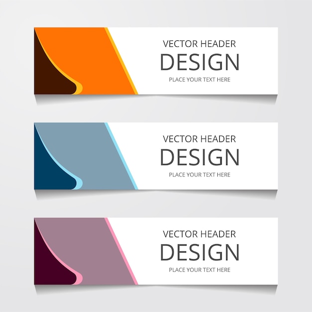 Free vector abstract web banner design background or header templates