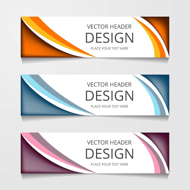 Abstract Web Banner Design Background or Header Templates – Free Vector Download