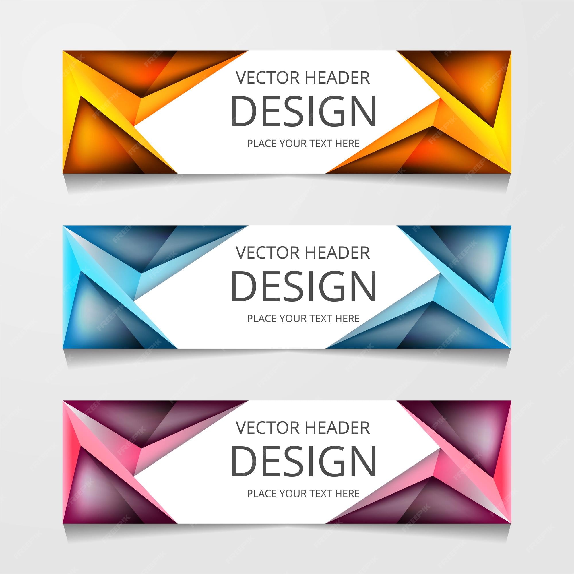 Free Vector | Abstract web banner design background or header templates