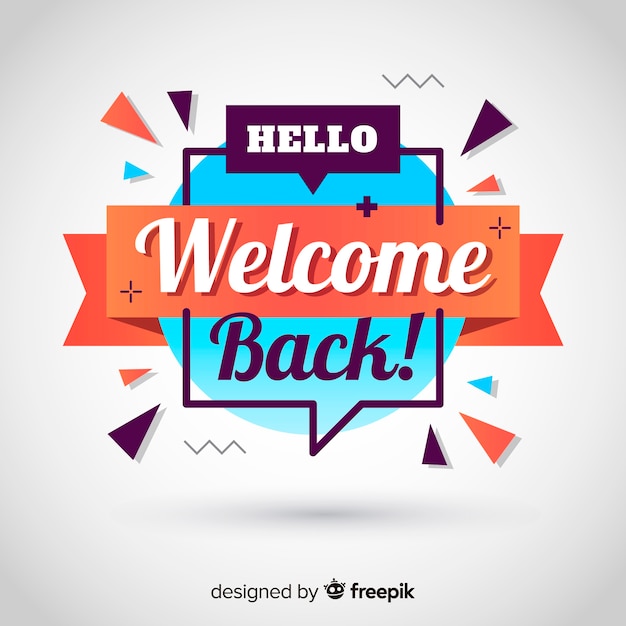 Free vector abstract welcome composition with flat design