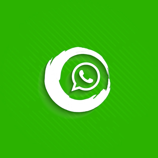 Vettore gratuito icona whatsapp astratto