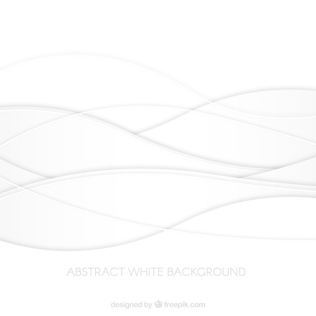 Free vector abstract white background with wavy lines