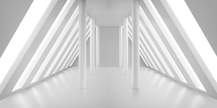 免費 Vector 抽象的白色屋頂室內設計