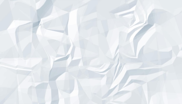 Free vector abstract white paper texture wallpaper with crumple effect