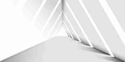 Free vector abstract white  triangle corridor background