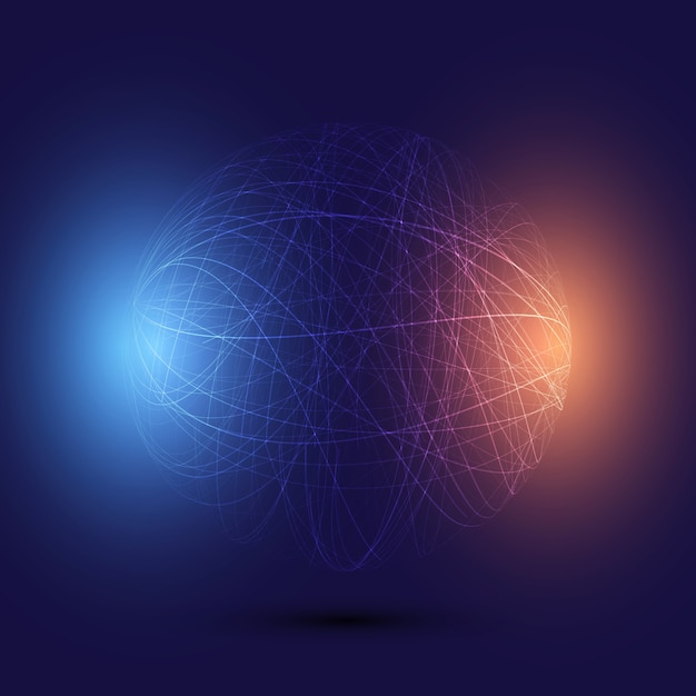 Abstract wireframe globe background 