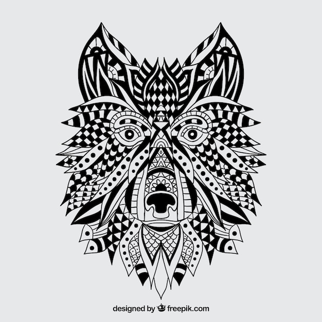 Free vector abstract wolf