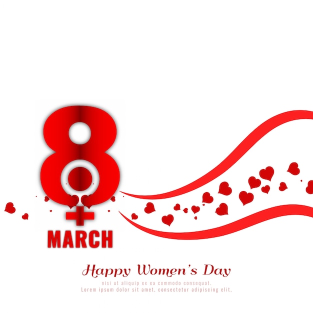 Free vector abstract women's day stylish background design