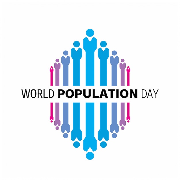 Abstract world population day design