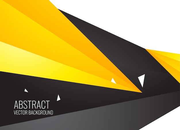 Бесплатное векторное изображение Абстрактный желтый и черный фон геометрических фигур