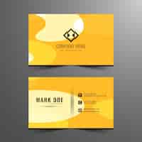 Free vector abstract yellow business card design