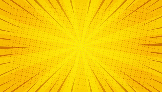 Abstract yellow comic zoom