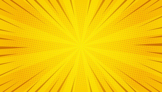 Abstract yellow comic zoom